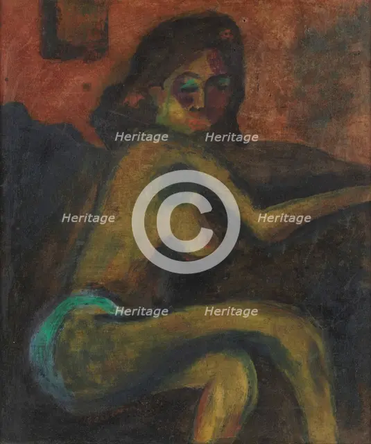 Half-naked woman. Creator: Pechstein, Hermann Max (1881-1955).