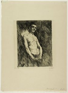 Half Nude Figure of a Man, n.d. Creator: Robert Frederick Blum