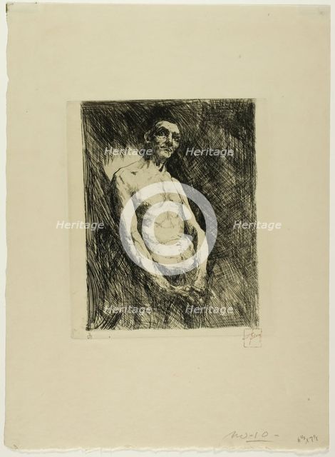 Half Nude Figure of a Man, n.d. Creator: Robert Frederick Blum.