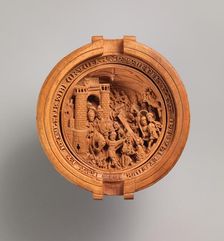 Half of a Prayer Bead with Jesus Carrying the Cross, early 16th century. Creator: Unknown