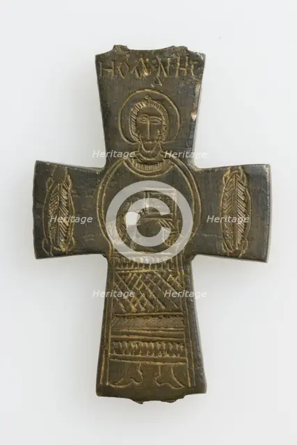 Half of a Reliquary Pendant Cross, Byzantine, 11th century. Creator: Unknown.
