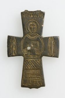 Half of a Reliquary Pendant Cross, Byzantine, 11th century. Creator: Unknown