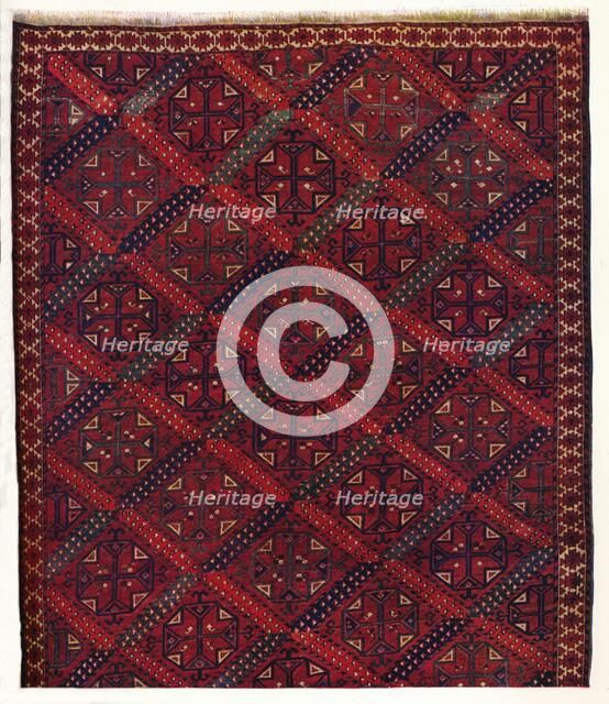 Half of an Ersari Turkoman rug, c1700. Artist: Unknown.