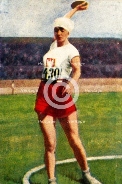 Halina Konopacka of Poland, world champion discus-thrower, 1928. Creator: Unknown.