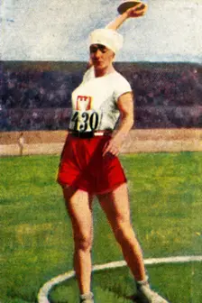 Halina Konopacka of Poland, world champion discus-thrower, 1928. Creator: Unknown