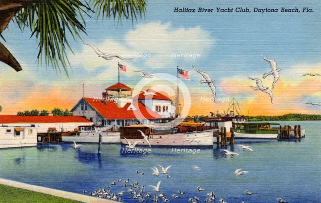 Halifax River Yacht Club, Daytona Beach, Florida, USA, 1940. Artist: Unknown