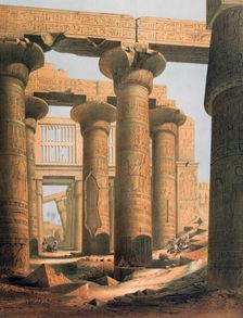 Hall at Karnak Egypt, 19th century. Artist: E Weidenbach