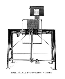 Hall Braille Stereotyping Machine 1919