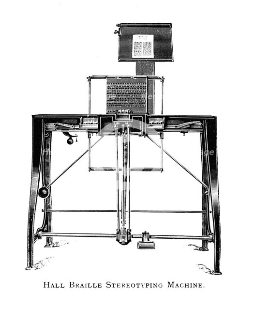 'Hall Braille Stereotyping Machine', 1919. Artist: Unknown.