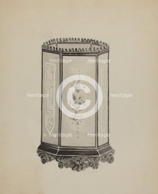Hall Candle Lantern, c. 1936. Creator: Blanche Waterbury.