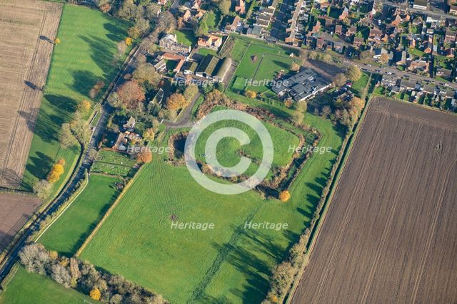 Hall Garths moated site, Hook, East Riding of Yorkshire, 2023. Creator: Robyn Andrews.