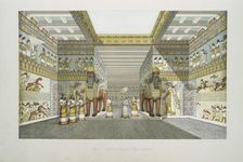 Hall in an Assyrian palace. Reconstruction, 1849. Creator: Layard, Sir Austen Henry (1817-1894)