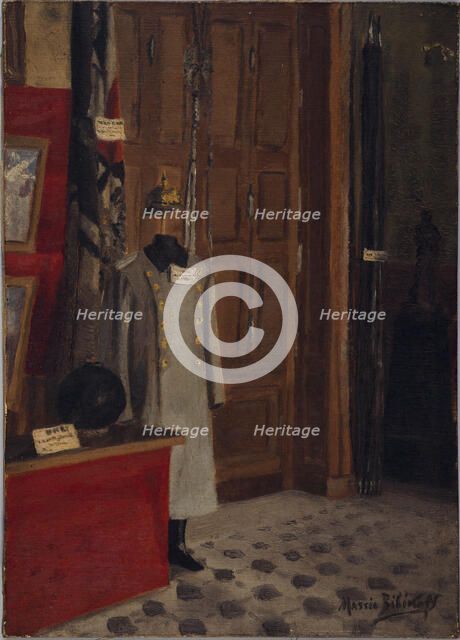 Hall of the costume museum at the Invalides (German uniform), c1916. Creator: Massia Bibikoff.