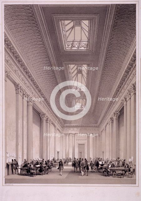 Hall of Commerce, Threadneedle Street, London, c1850. Artist: George Hawkins