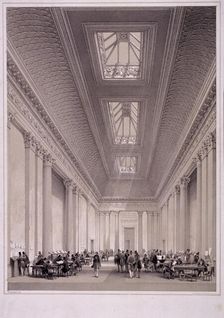 Hall of Commerce, Threadneedle Street, London, c1850. Artist: George Hawkins