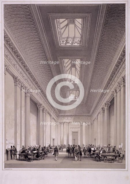 Hall of Commerce, Threadneedle Street, London, c1850. Artist: George Hawkins