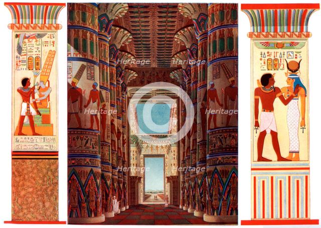 Hall of Columns in the Great Temple of Karnak, Egypt, 1933-1934. Artist: Unknown