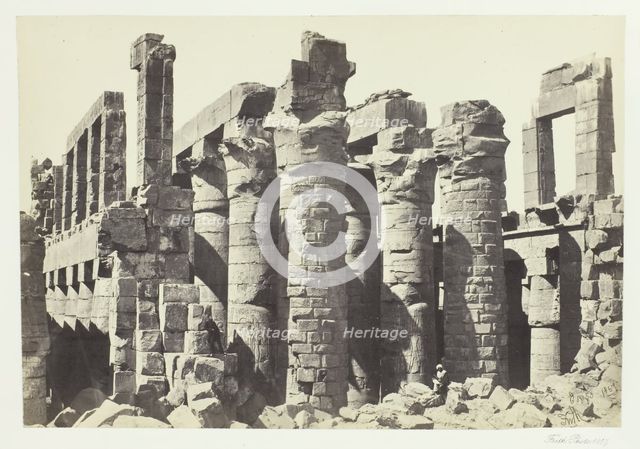 Hall of Columns, Karnac, 1857. Creator: Francis Frith.