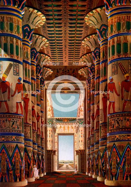 Hall of Columns, Karnak, Egypt, 1908-1909. Artist: Unknown