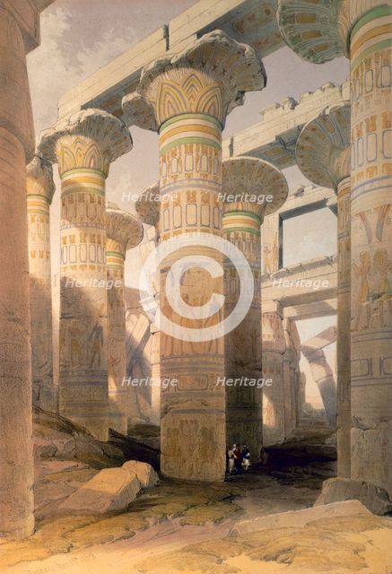Hall of Columns, Karnak, Egypt, 19th century. Creator: David Roberts.