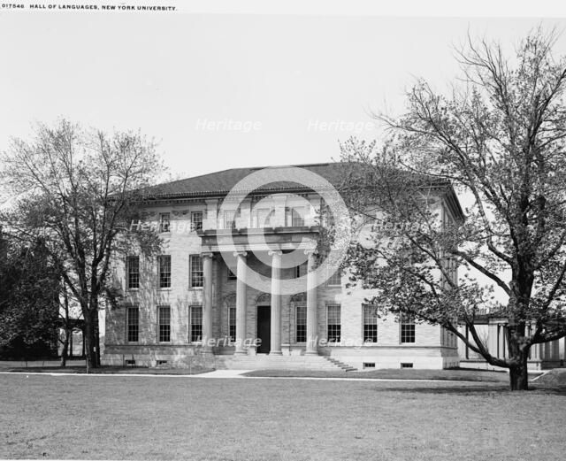 Hall of Languages, New York University, between 1900 and 1906. Creator: Unknown.