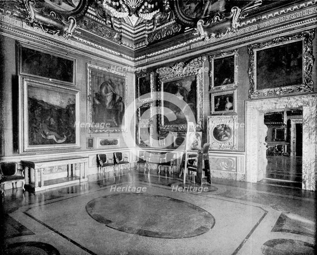 Hall of Saturn, Pitti Palace, Florence, Italy, 1893.Artist: John L Stoddard