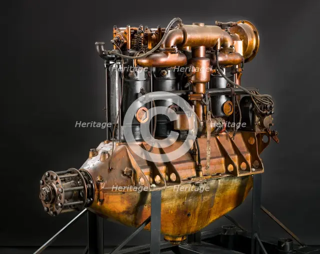 Hall-Scott A-7-A In-line 4 Engine, 1917. Creator: Hall-Scott.