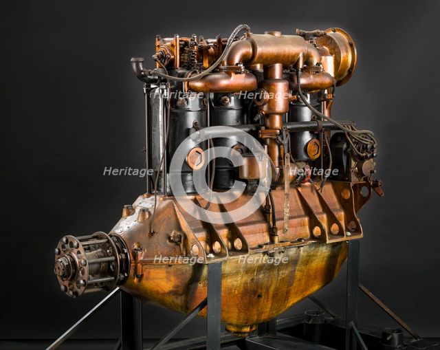 Hall-Scott A-7-A In-line 4 Engine, 1917. Creator: Hall-Scott.