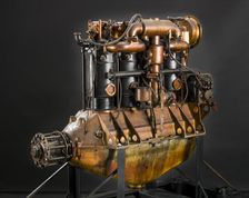 Hall-Scott A-7-A In-line 4 Engine, 1917. Creator: Hall-Scott