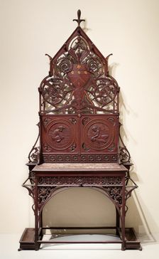 Hall Stand, Coalbrookdale, c. 1870. Creator: Christopher Dresser