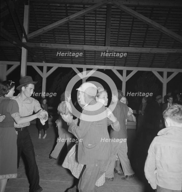 Halloween party at Shafter Camp for migrant agricultural workers, California, 1938. Creator: Dorothea Lange.