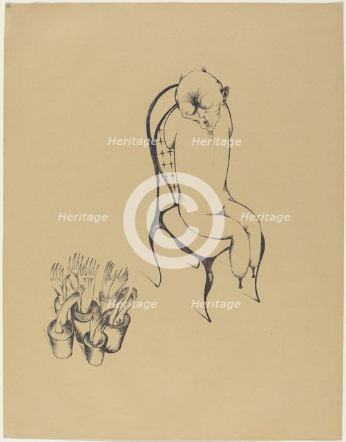 Hällucinationen (Hallucinations), 1920. Creator: Heinrich Hoerle.