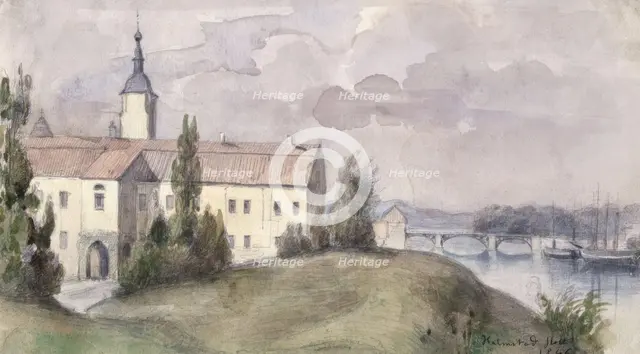 "Halmstad Castle", 1846. Creator: Fritz von Dardel.
