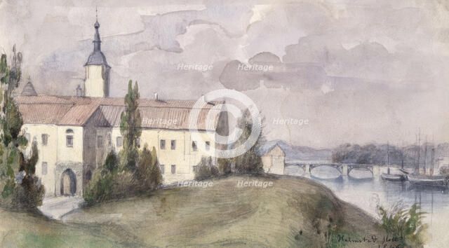 "Halmstad Castle", 1846. Creator: Fritz von Dardel.