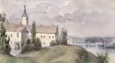 "Halmstad Castle", 1846. Creator: Fritz von Dardel