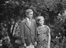 Halsey, Eugene, children of, standing outdoors, 1931 Creator: Arnold Genthe