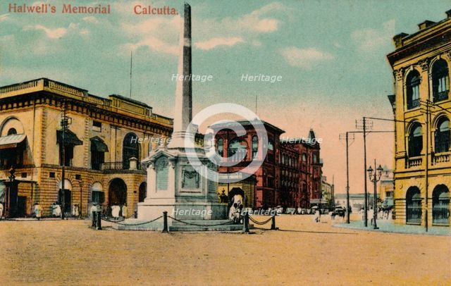 Halwell's (aka Holwell's) Memorial, Calcutta, c1910. Artist: Unknown