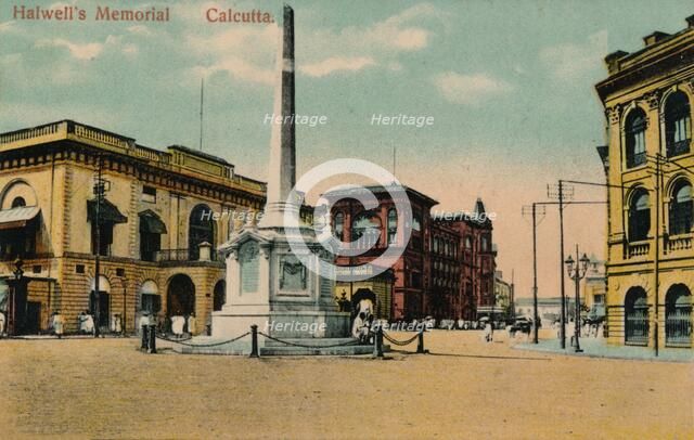 Halwell's (aka Holwell's) Memorial, Calcutta, c1910. Artist: Unknown