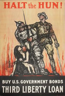 Halt the Hun! Buy U.S. Government Bonds Third Liberty Loan, 1918. Creator: Henry Patrick Raleigh