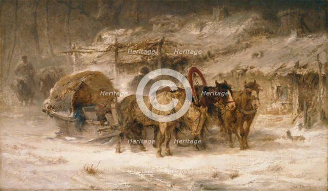 Halt at the Inn, c1850-1899. Creator: Christian Adolf Schreyer.