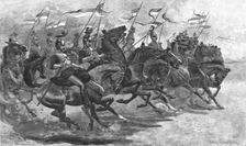 'Halt !'-Charge of Lancers at the Royal Military Tournament 1890. Creator: Unknown
