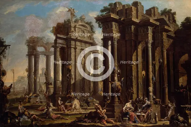 Halt of the Brigands, 1710. Creator: Alessandro Magnasco.