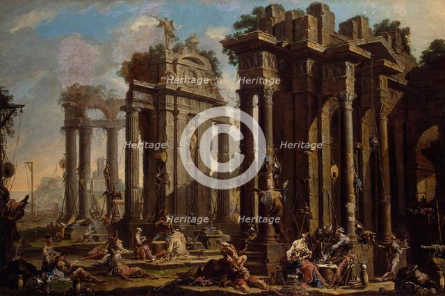 Halt of the Brigands, 1710. Creator: Alessandro Magnasco.