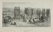 Halting Place of a Moldavian Caravan Transporting Coal, Bessarabia, August 5, 1837, 1840. Creator: Auguste Raffet
