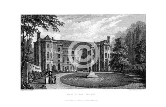 Ham House, Richmond upon Thames, Surrey, 1830.Artist: Fenner, Sears & Co