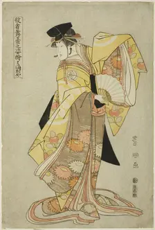 Hamamuraya: Segawa Kikunojo III as Shirabyoshi Hisakata, from the series "Portraits of..., 1794. Creator: Utagawa Toyokuni I