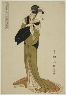 Hamamuraya: Segawa Kikunojo III, from the series "Portraits of Actors on Stage...", c. 1794. Creator: Utagawa Toyokuni I