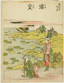 Hamamatsu, from the series "Fifty-three Stations of the Tokaido (Tokaido gojusan..., Japan, c.1806. Creator: Hokusai