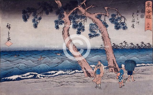 Hamamatsu, from the series Fifty-three Stations of the Tokaido (Marusei..., between c1847 and c1852. Creator: Ando Hiroshige.