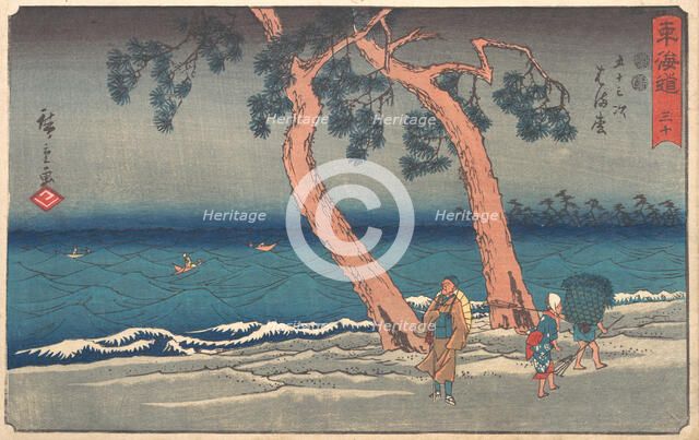 Hamamatsu Station, ca. 1842., ca. 1842. Creator: Ando Hiroshige.